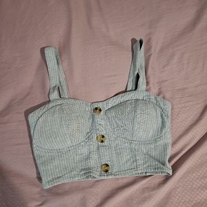 Light blue set Crop top and Pants size XS
